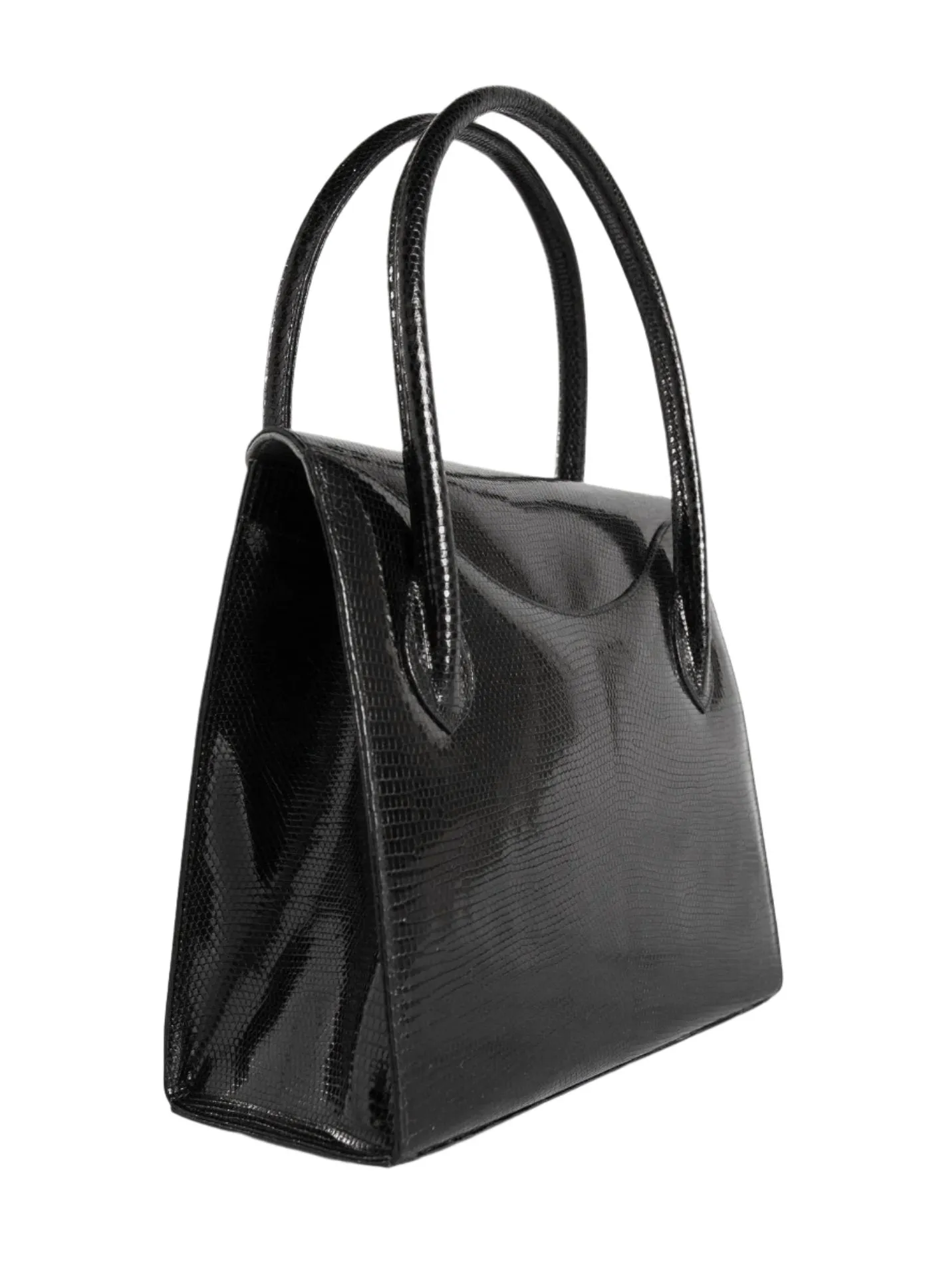 Thompson 'O' Tote - Black Exotic Lizard