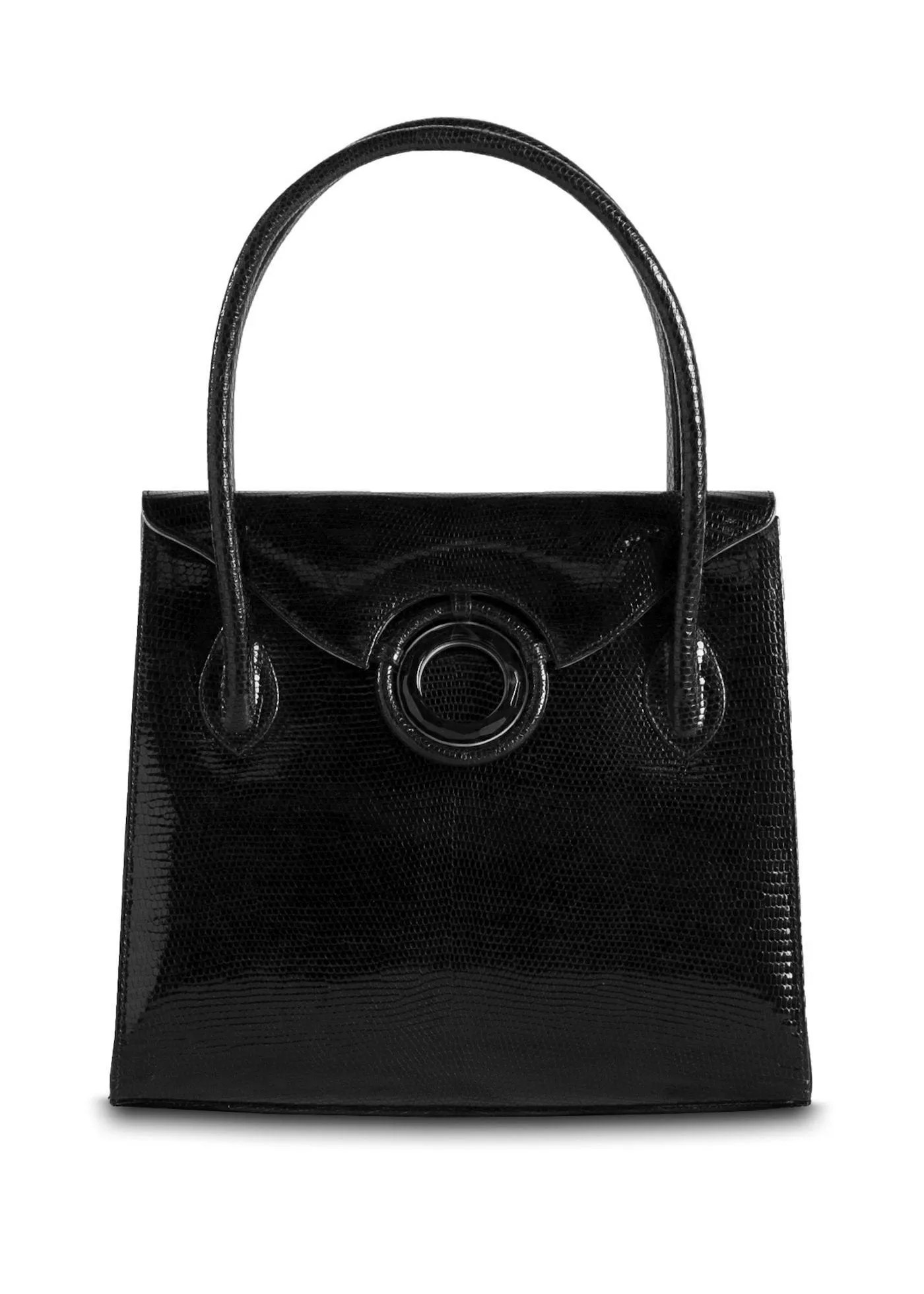 Thompson 'O' Tote - Black Exotic Lizard