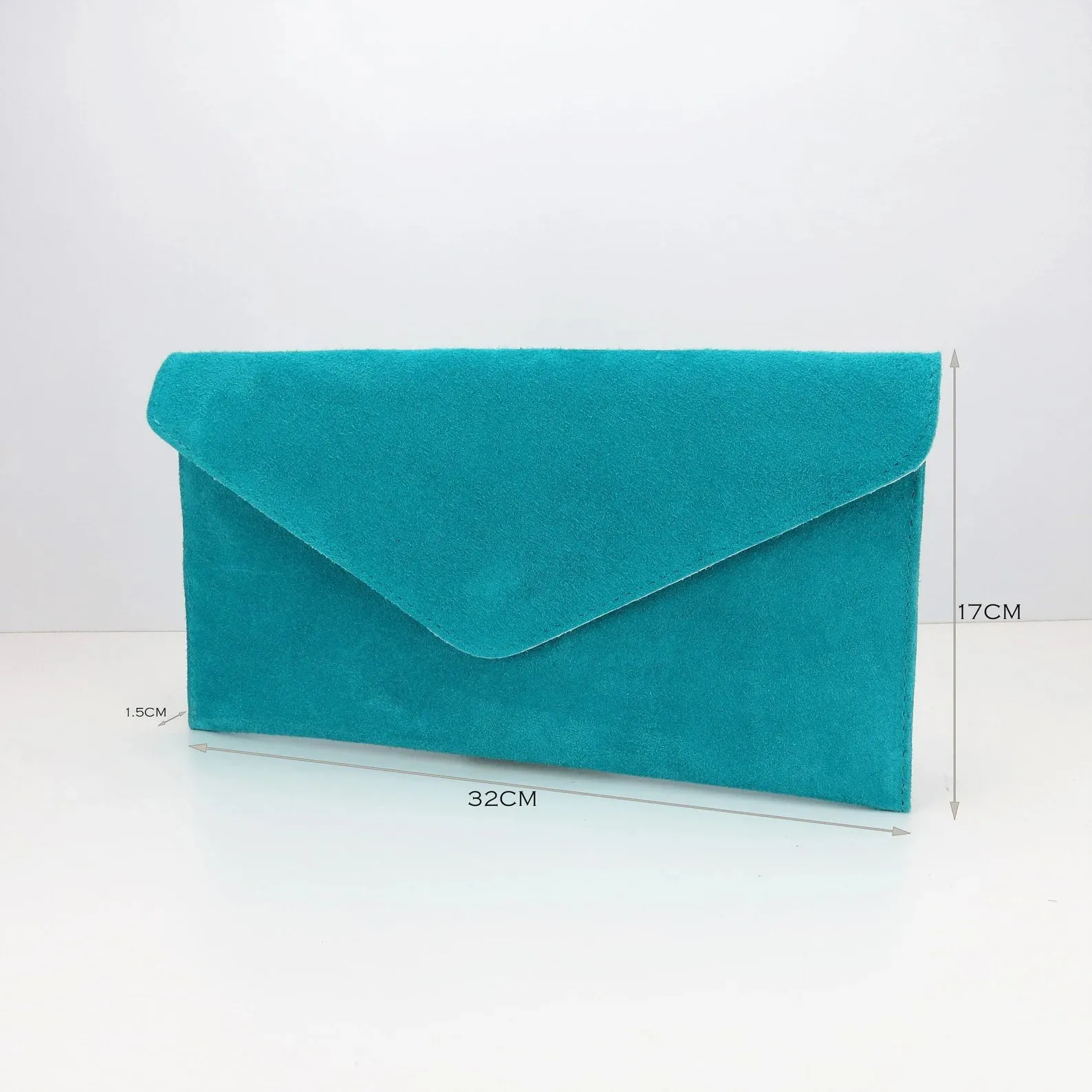 Turquoise Envelope Clutch Bag