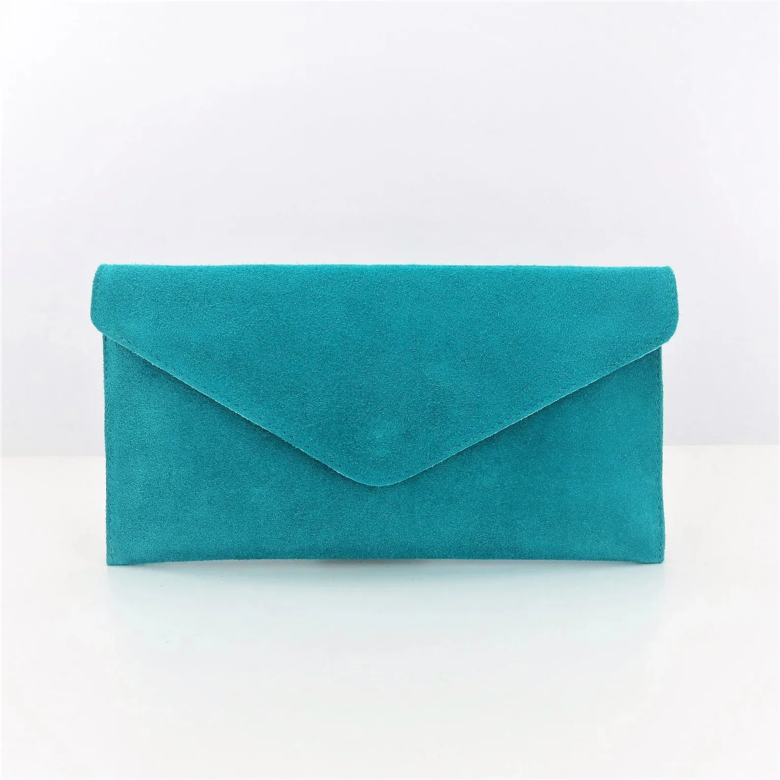 Turquoise Envelope Clutch Bag