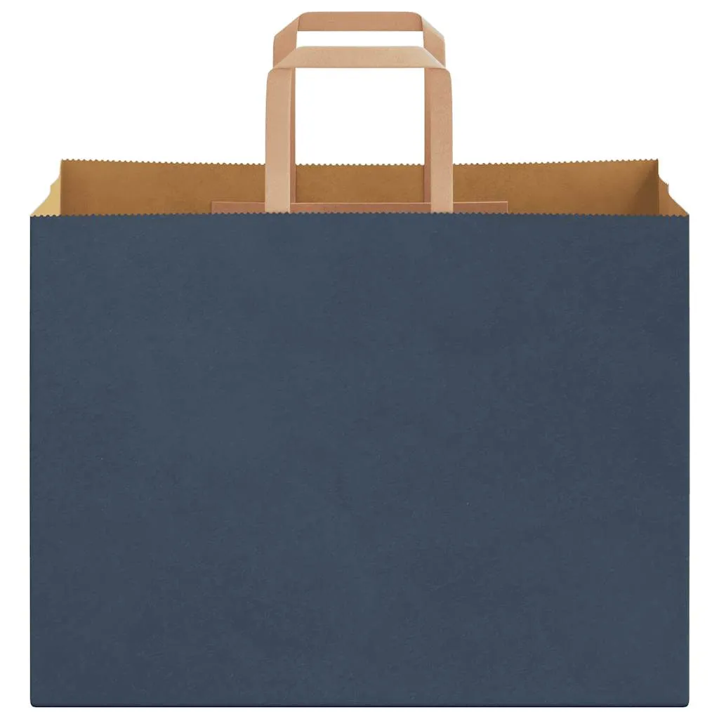 vidaXL Paper Bags 250 pcs with Handles Blue 32x17x25 cm