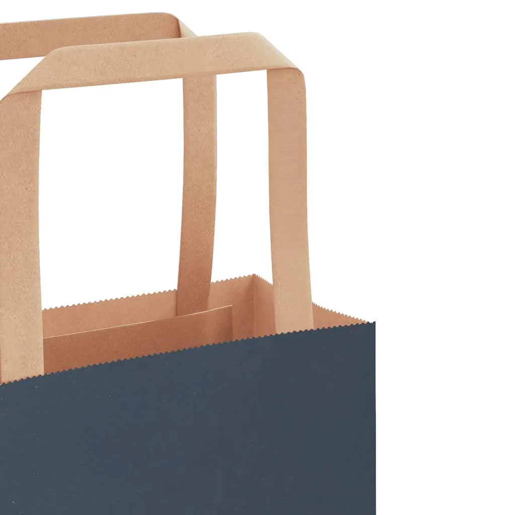 vidaXL Paper Bags 250 pcs with Handles Blue 32x17x25 cm