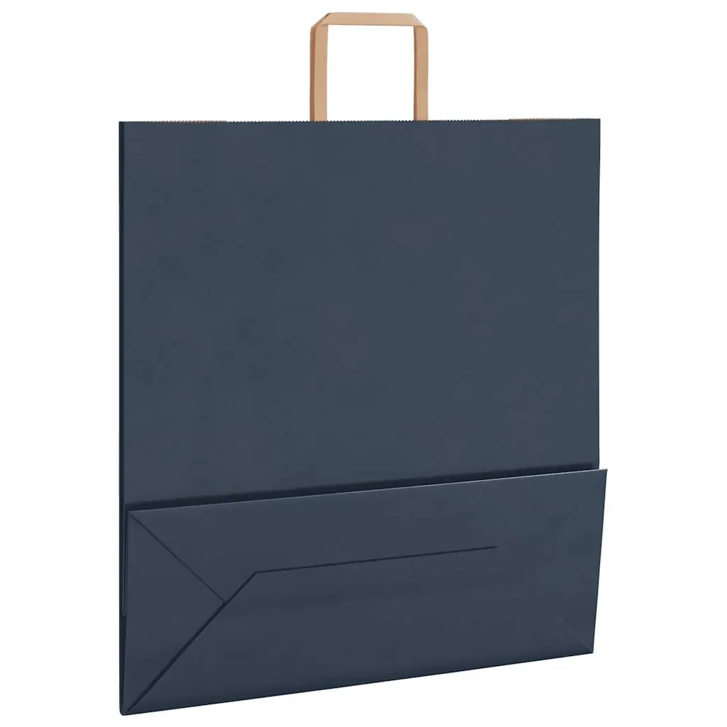 vidaXL Paper Bags 250 pcs with Handles Blue 45x17x48 cm