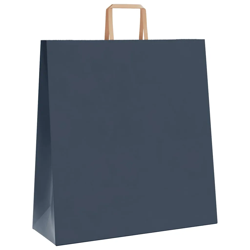 vidaXL Paper Bags 250 pcs with Handles Blue 45x17x48 cm