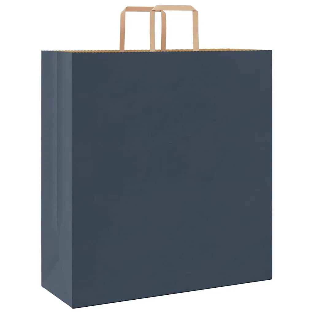 vidaXL Paper Bags 250 pcs with Handles Blue 45x17x48 cm