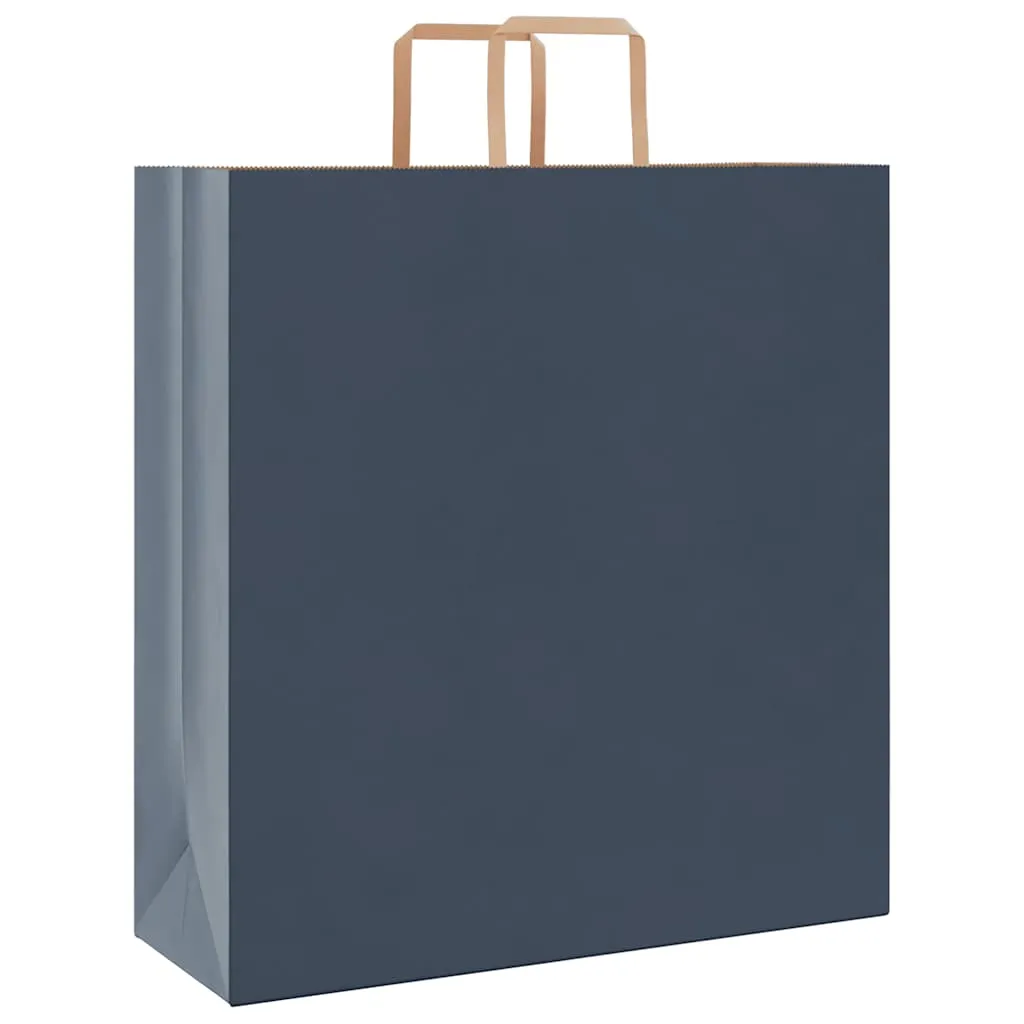 vidaXL Paper Bags 250 pcs with Handles Blue 45x17x48 cm