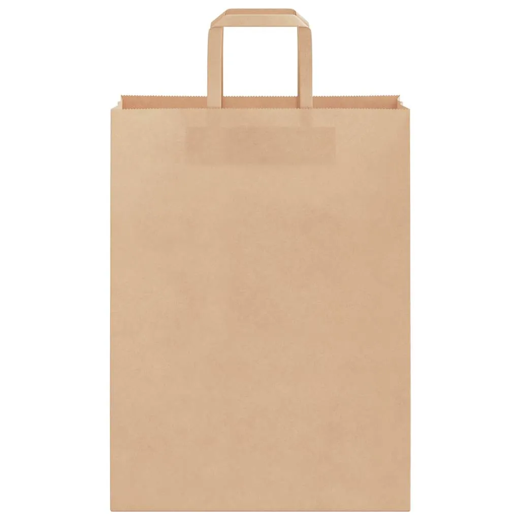 vidaXL Paper Bags 250 pcs with Handles Brown 26x12x35 cm