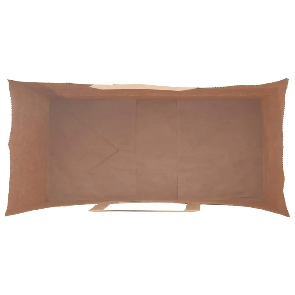 vidaXL Paper Bags 250 pcs with Handles Brown 26x12x35 cm