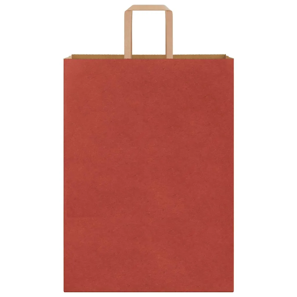 vidaXL Paper Bags 250 pcs with Handles Red 32x17x44 cm