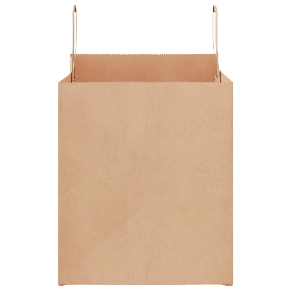 vidaXL Paper Bags 50 pcs with Handles Brown 32x22x24 cm