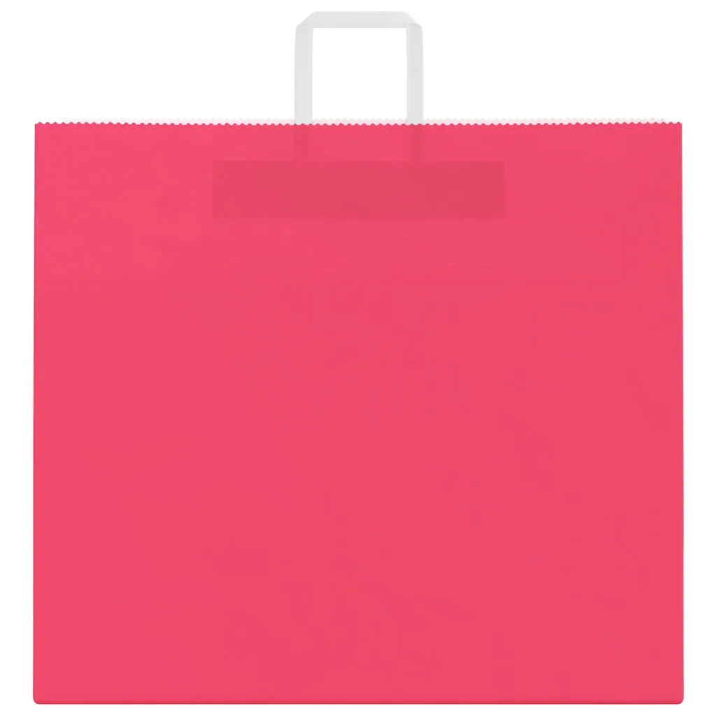 vidaXL Paper Bags 50 pcs with Handles Pink 54x15x49 cm