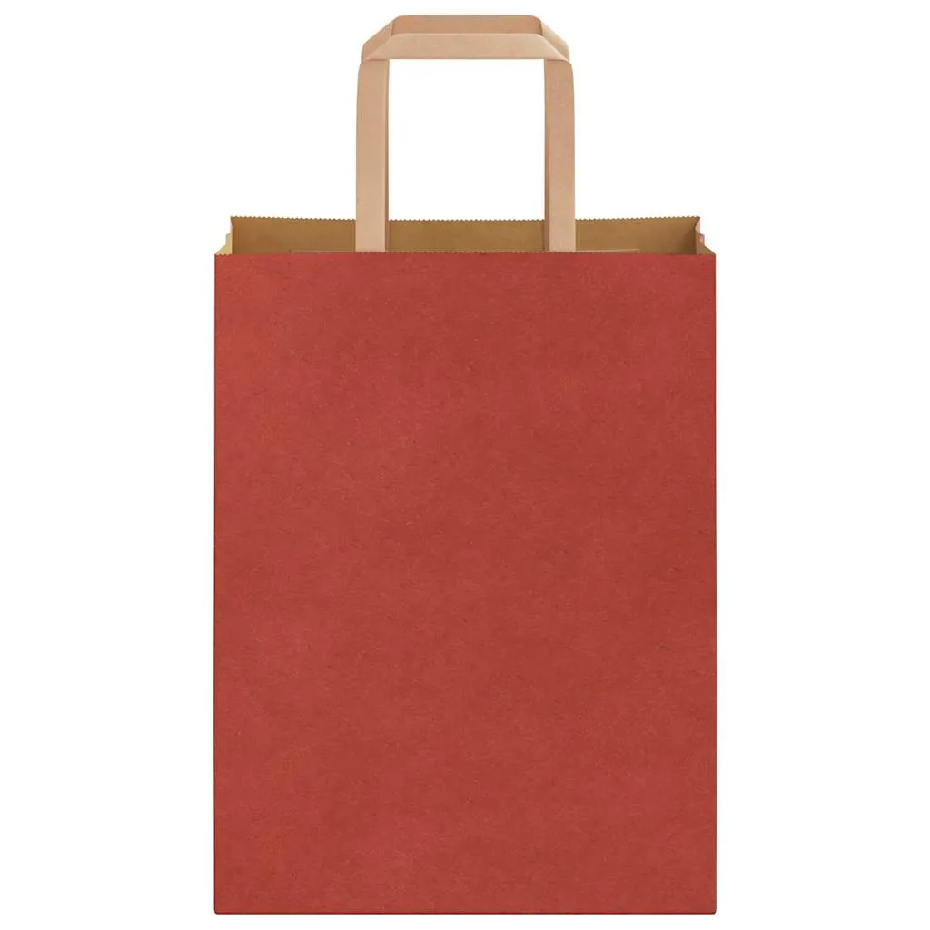 vidaXL Paper Bags 50 pcs with Handles Red 21x11x28 cm