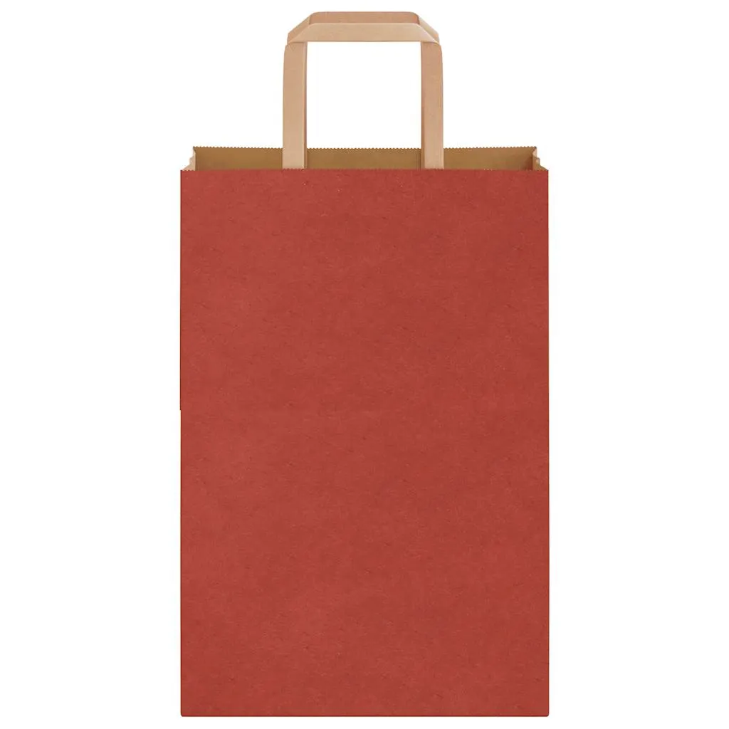 vidaXL Paper Bags 50 pcs with Handles Red 21x11x31 cm