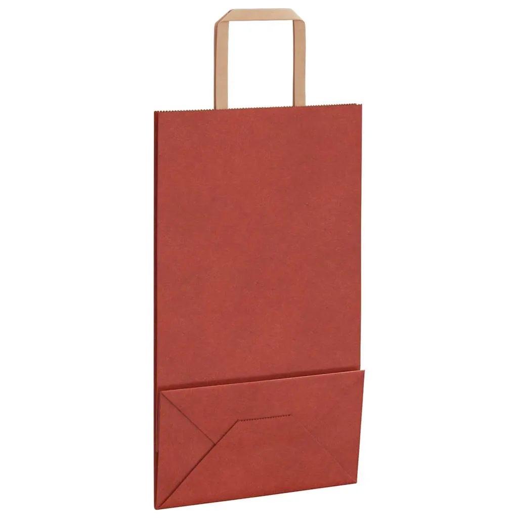 vidaXL Paper Bags 50 pcs with Handles Red 21x11x36 cm