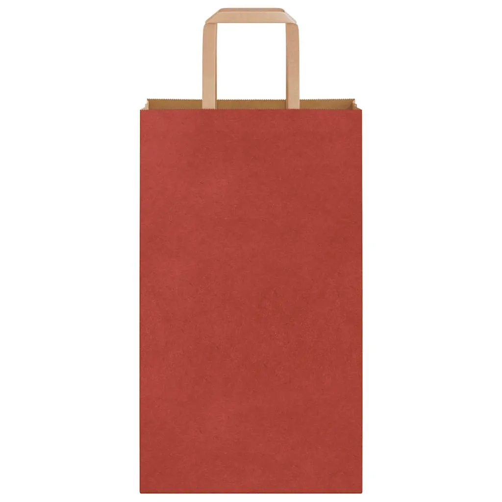 vidaXL Paper Bags 50 pcs with Handles Red 21x11x36 cm