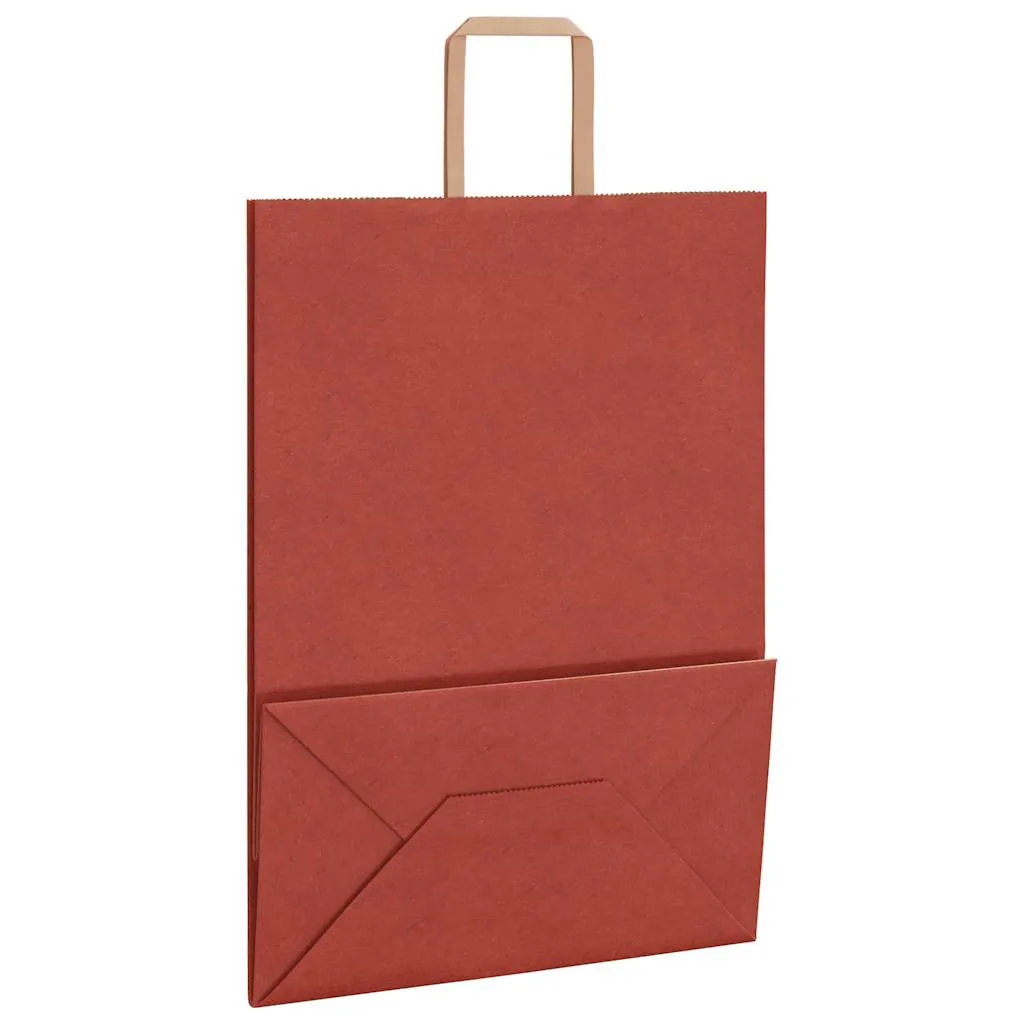 vidaXL Paper Bags 50 pcs with Handles Red 32x17x44 cm