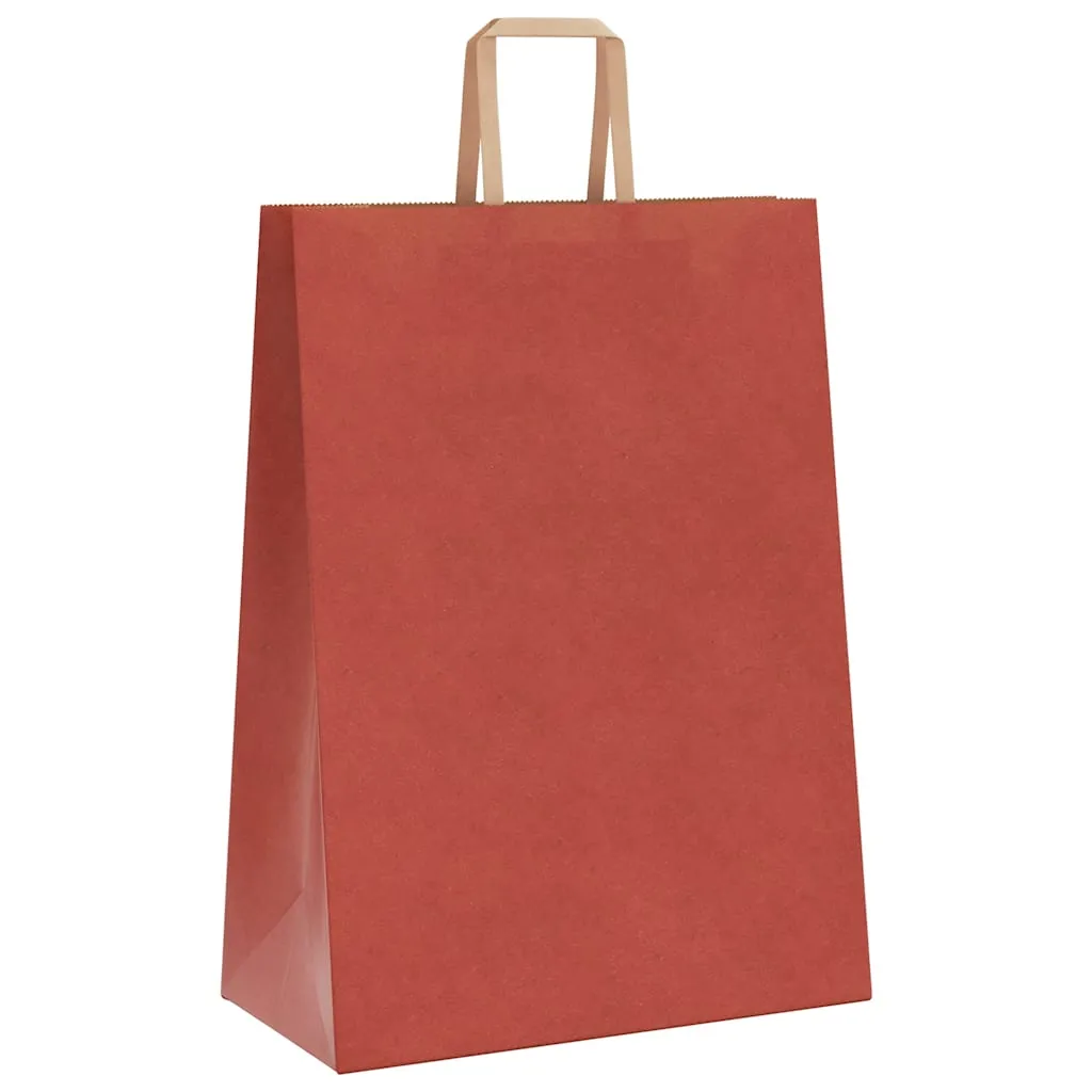 vidaXL Paper Bags 50 pcs with Handles Red 32x17x44 cm