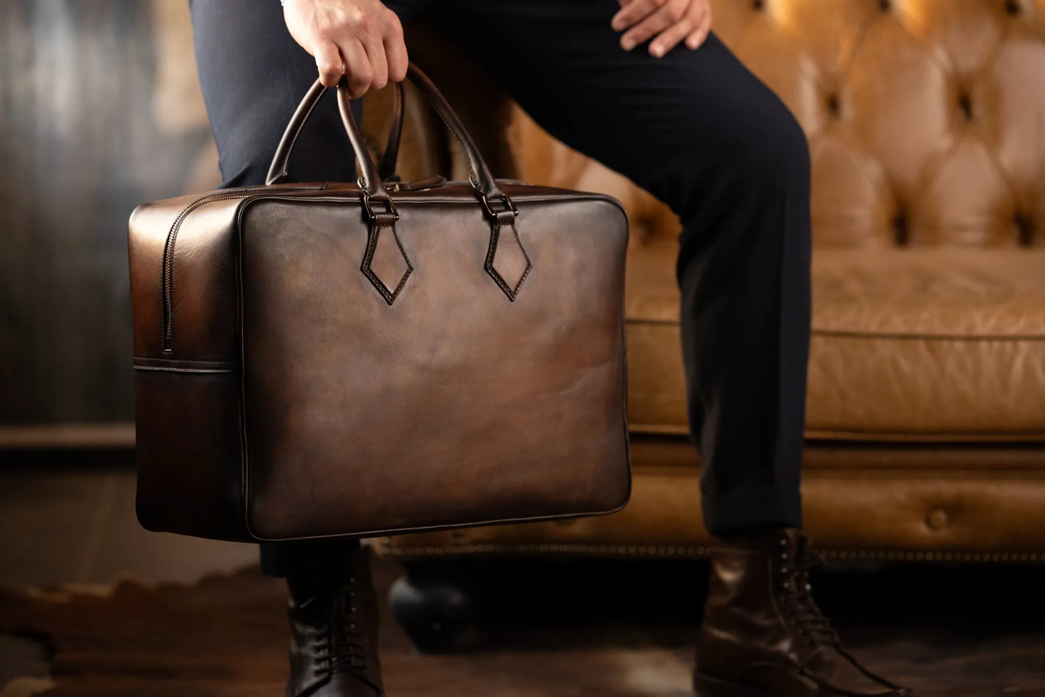 Weekender Bag - Patina Dark Brown