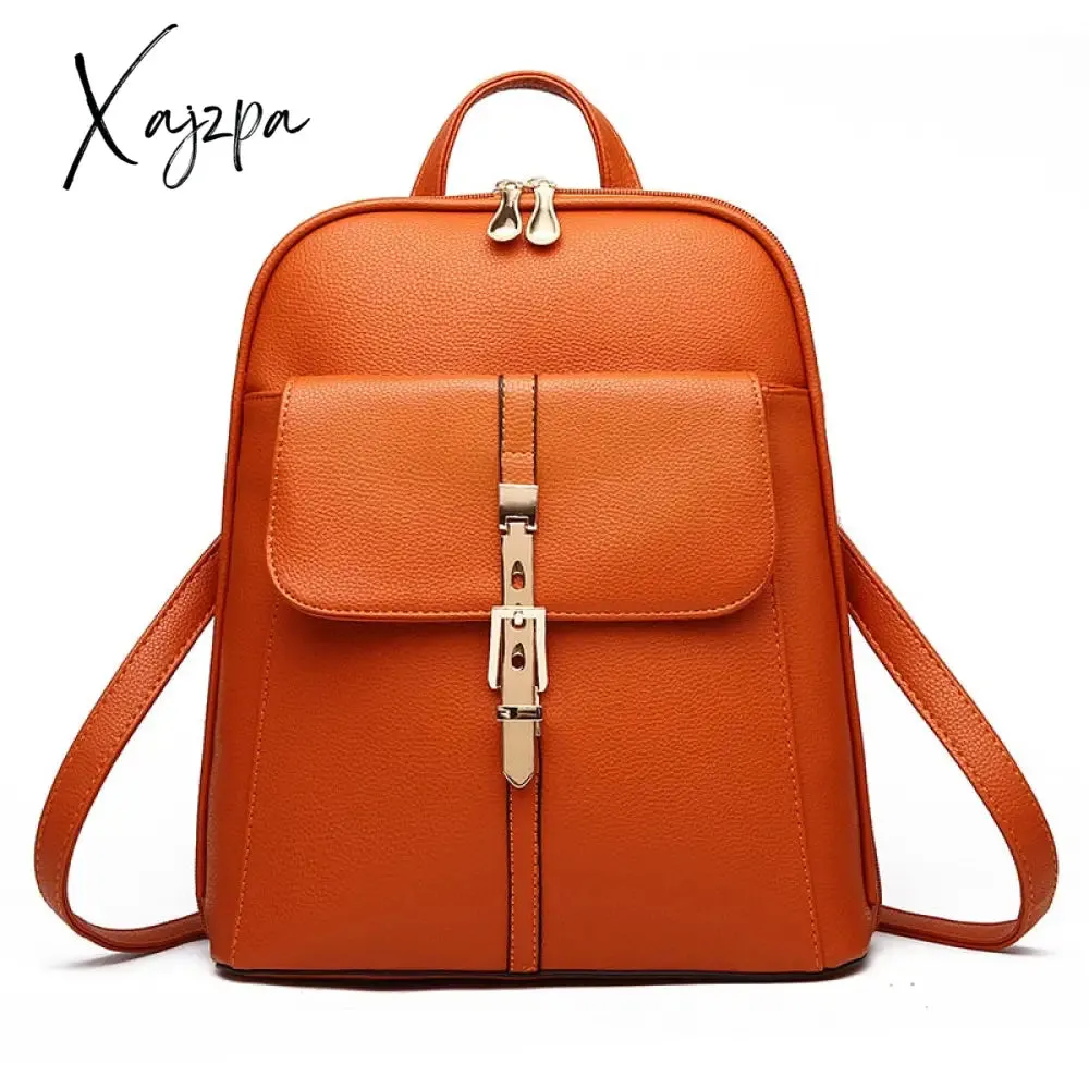 Xajzpa Fashion Versatile Zipper Bag Women Large Capacity Cute Girls Single Shoulder Strap Or Double Strap Backpack