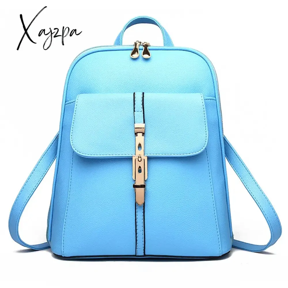 Xajzpa Fashion Versatile Zipper Bag Women Large Capacity Cute Girls Single Shoulder Strap Or Double Strap Backpack