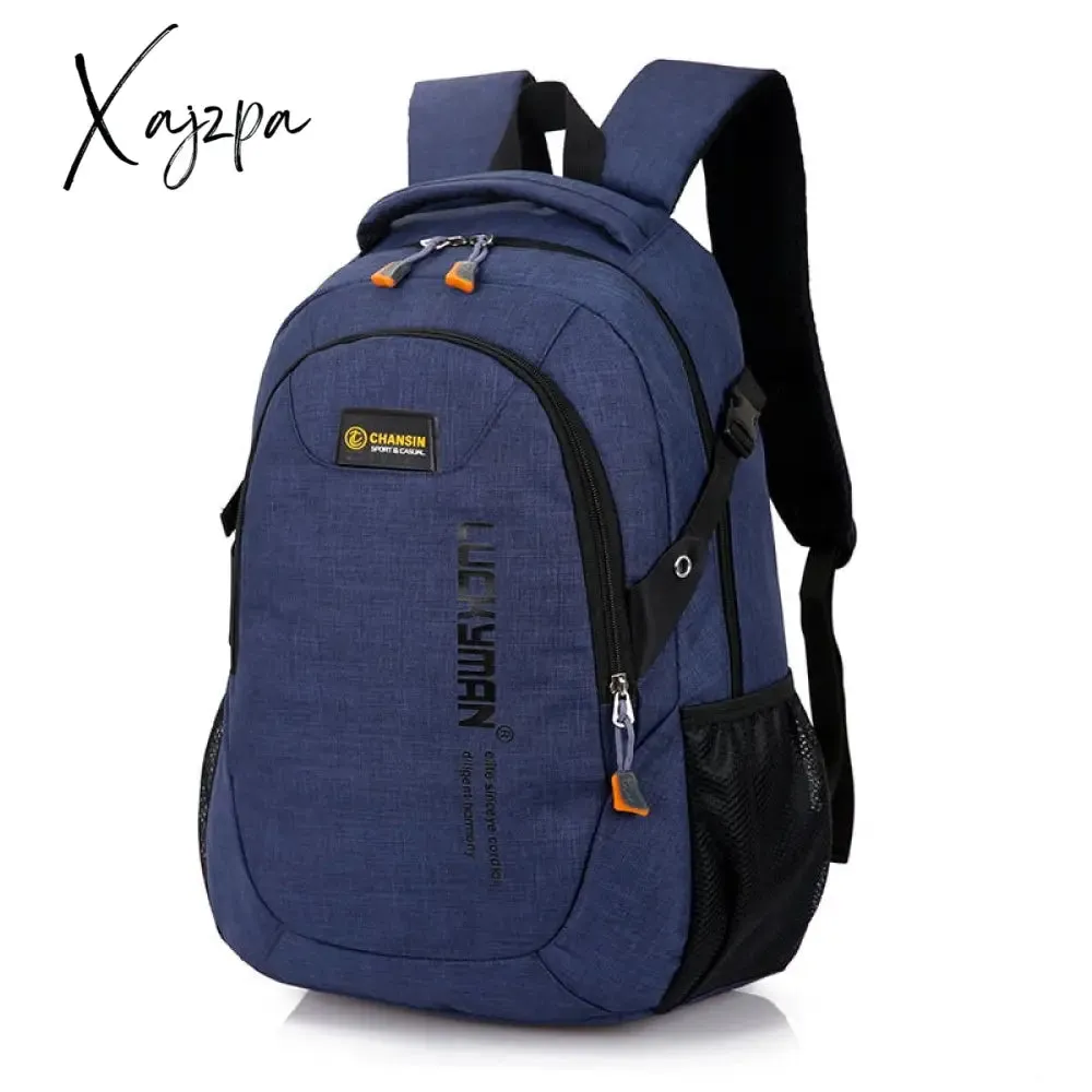 Xajzpa - New Fashion Men's Backpack Bag Male Polyester Laptop Backpack Computer Bags high school student college students bag male