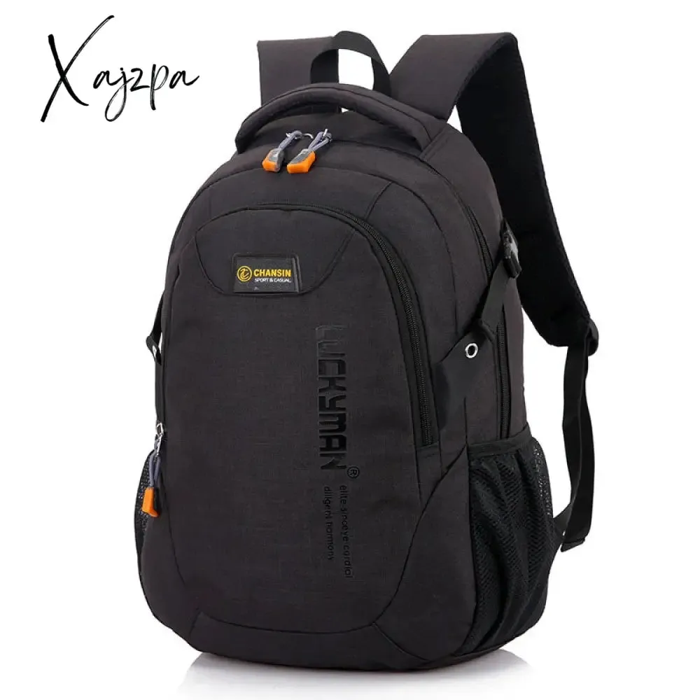 Xajzpa - New Fashion Men's Backpack Bag Male Polyester Laptop Backpack Computer Bags high school student college students bag male