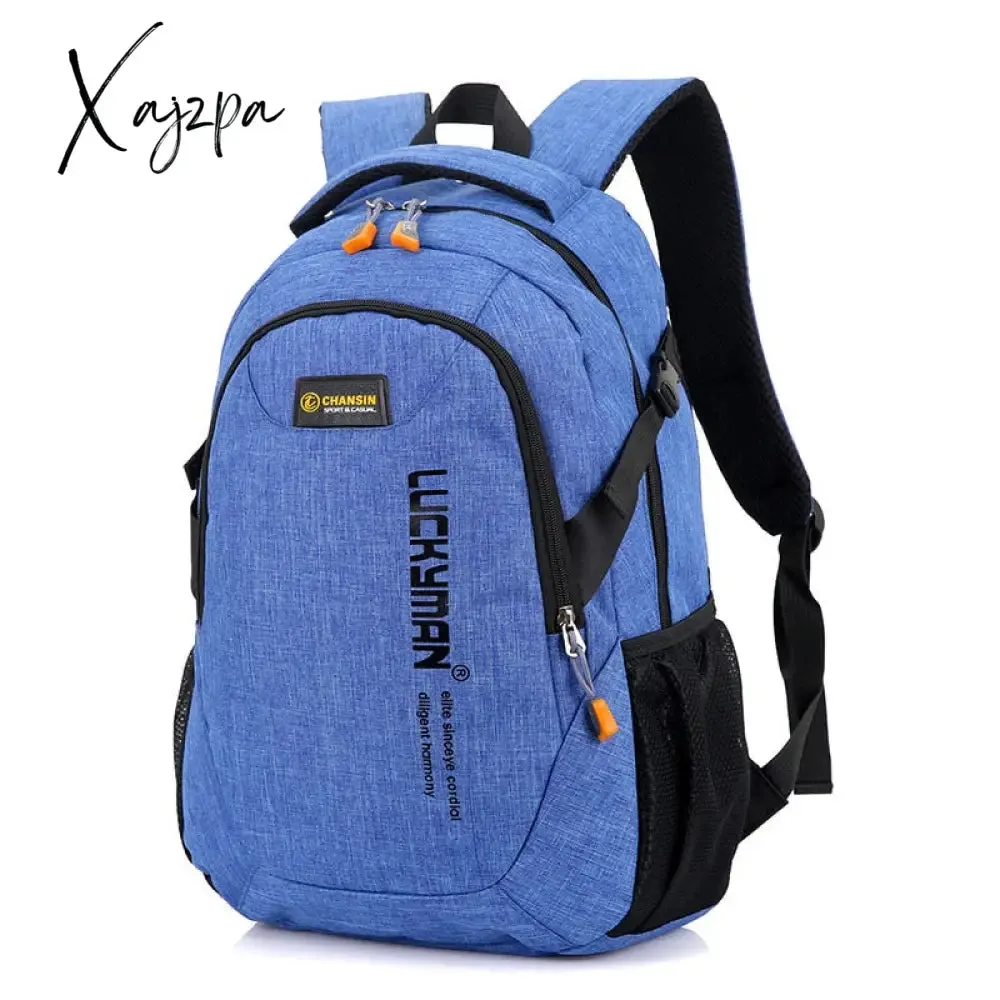 Xajzpa - New Fashion Men's Backpack Bag Male Polyester Laptop Backpack Computer Bags high school student college students bag male