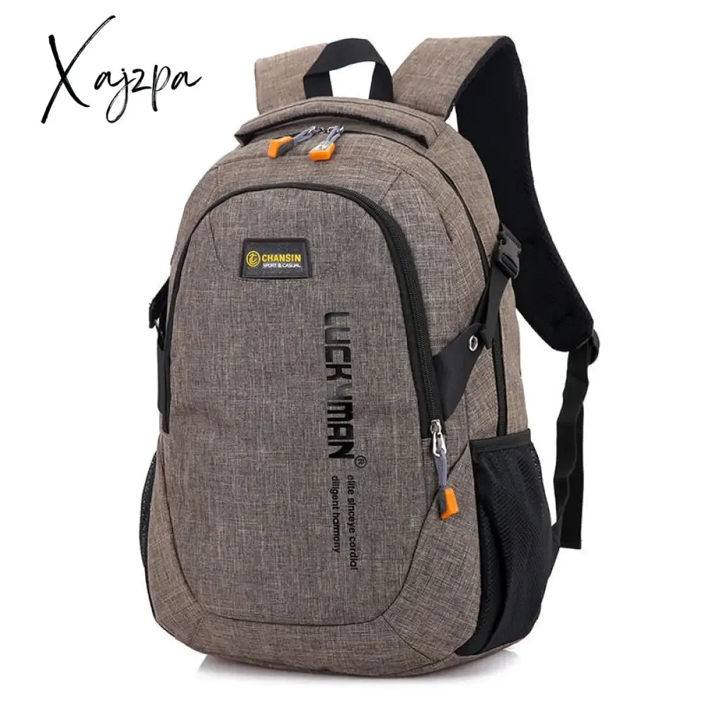 Xajzpa - New Fashion Men's Backpack Bag Male Polyester Laptop Backpack Computer Bags high school student college students bag male