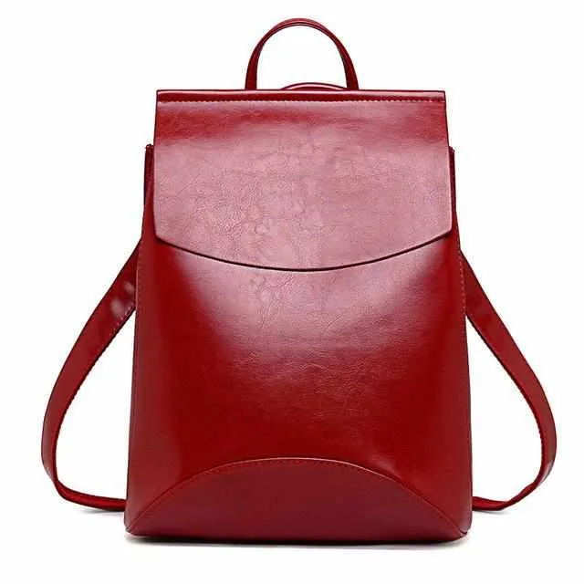 Youth Leather Fashion Women Backpack